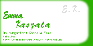 emma kaszala business card